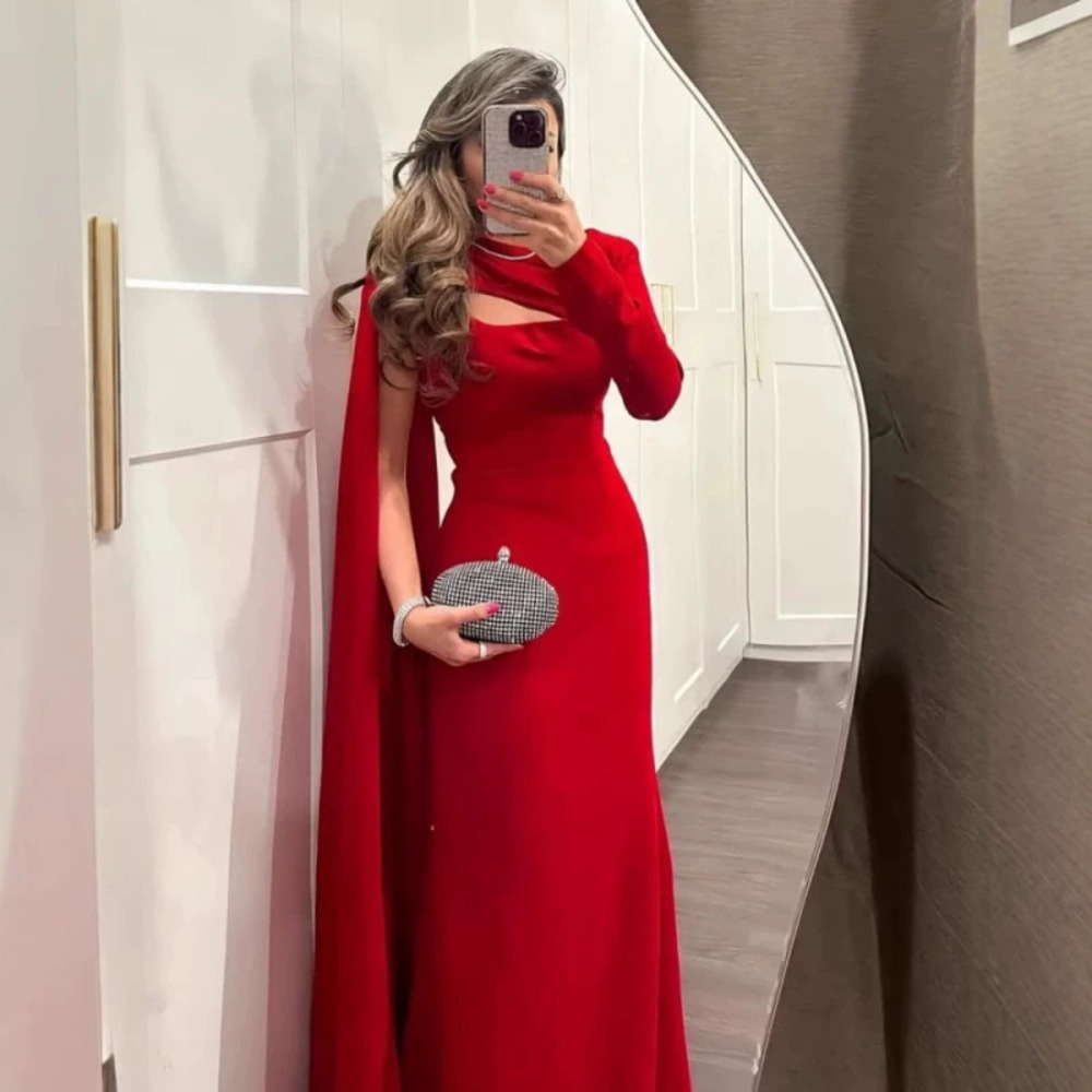 Sexy Spring One Shoulder Bodycon Ribbon Evening Dress